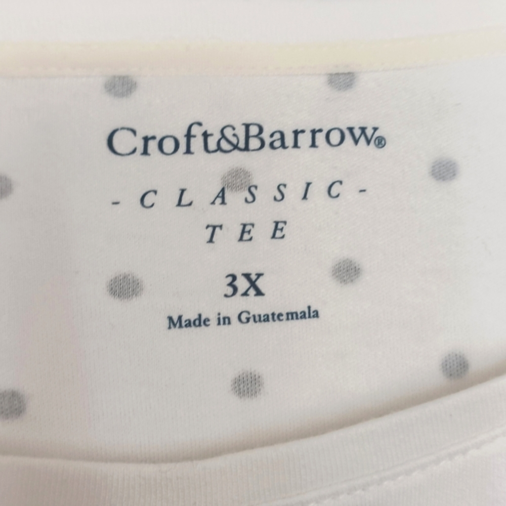 Croft & Barrow NWOT Women's Scottie Dog Polka Dot Long Sleeve T-Shirt Sz 3X - Picture 2 of 9